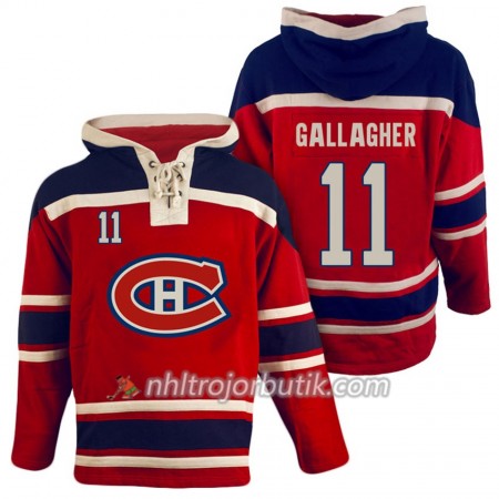 Män Ishockey Montreal Canadiens Brendan Gallagher 11 Röd Sawyer Hooded Sweatshirt